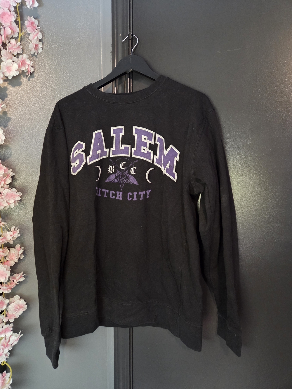Salem Witch City Black Graphic Sweater